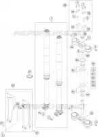 FORCELLA ANTERIORE / PIASTRA STERZO INFERIORE