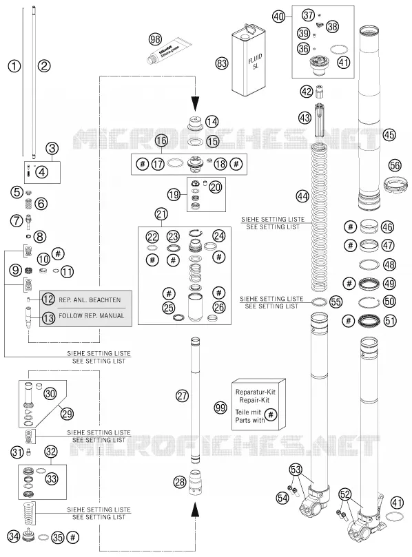 FORCELLA ANTERIORE (COMPONENTI)