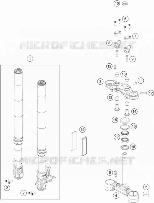 FORCELLA ANTERIORE / PIASTRA STERZO INFERIORE
