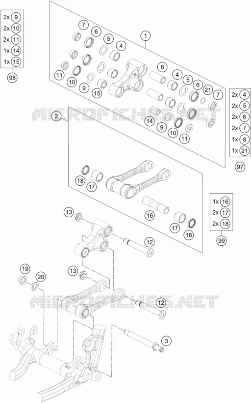 BIELLETTA AMMORTIZZATORE PRO LEVER