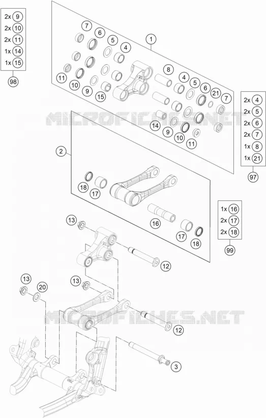 BIELLETTA AMMORTIZZATORE PRO LEVER