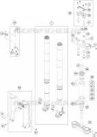FORCELLA ANTERIORE / PIASTRA STERZO INFERIORE